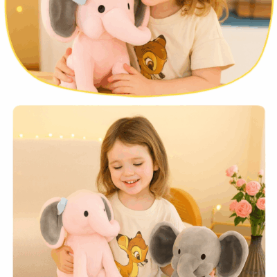Éléphant peluche de rêve, tendresse et élégance dans un seul câlin, plusieurs modèles disponibles